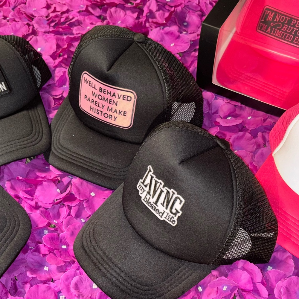 Black and Pink Kids Trucker Hat